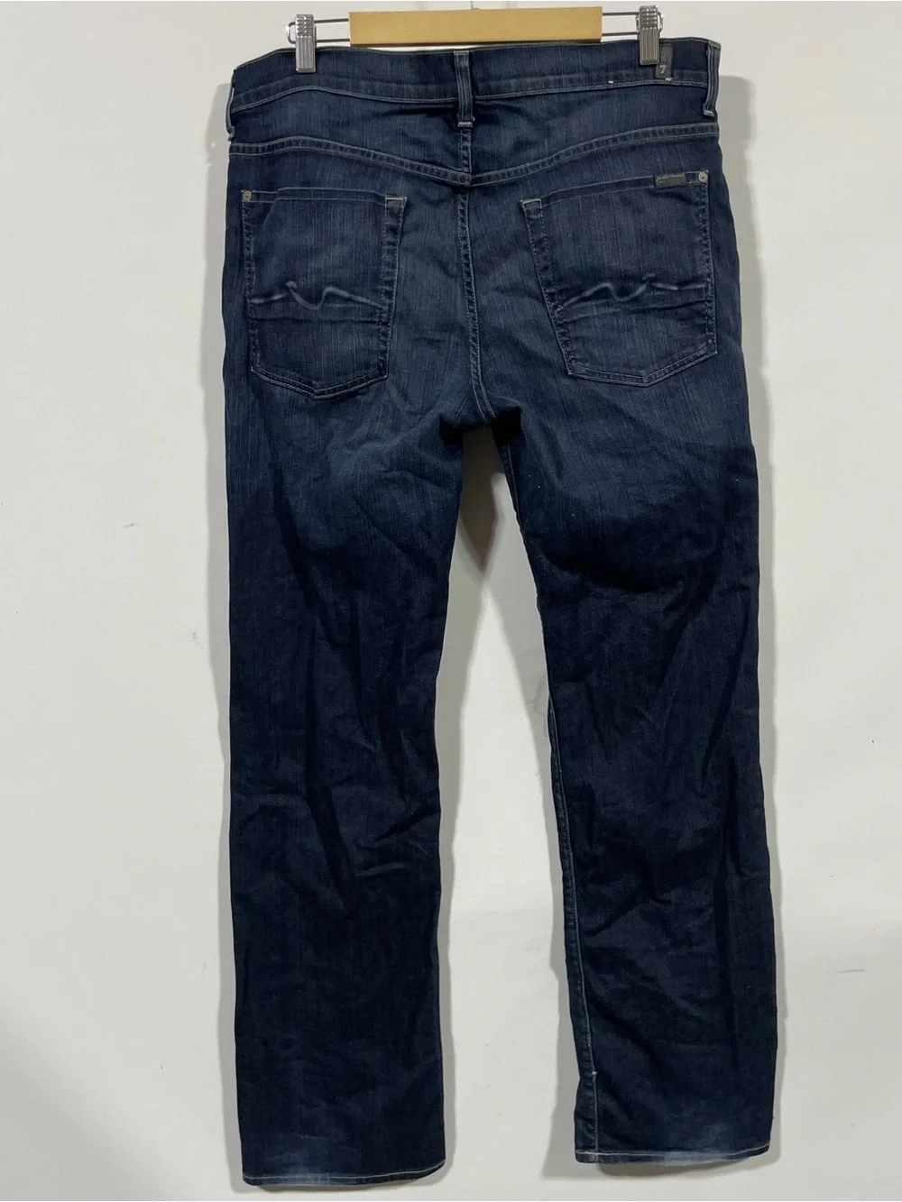 7 For All Mankind Austyn Slim Straight Dark Blue Jeans